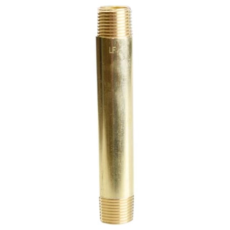 Homeplus+ ATC 1/2 in. MPT X 1/2 in. D MPT Yellow Brass Nipple 5 in. L 6JC126300201044